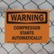 Signmission Compressor Starts Automatically OSHA Warning Sign, Plastic, 10in W x 7in L, 2PK OS-2PACK-WS-P-710-L-12528 - alternate 3